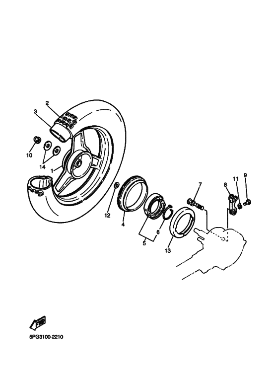 Rear wheel complete assy