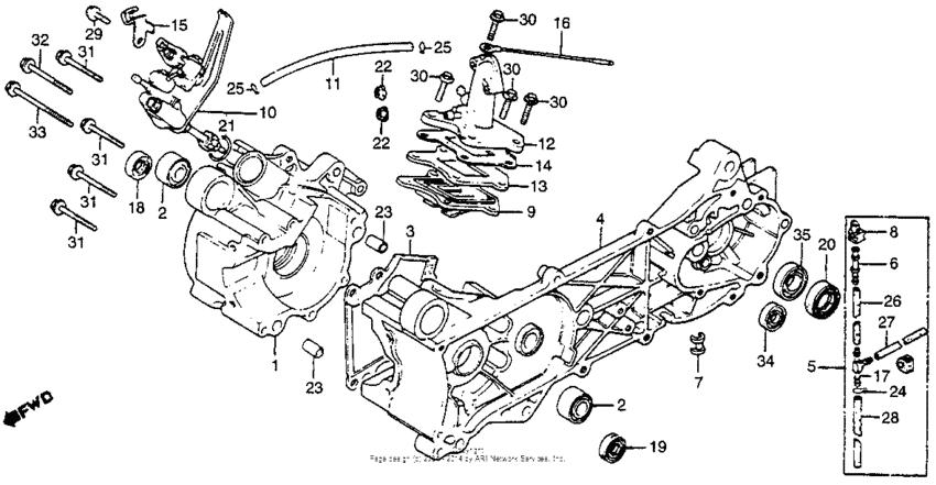Crankcase + oil pump
