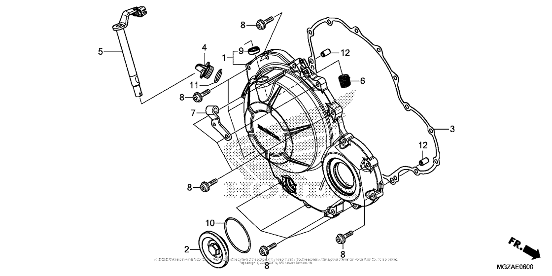  Крышка картера правая