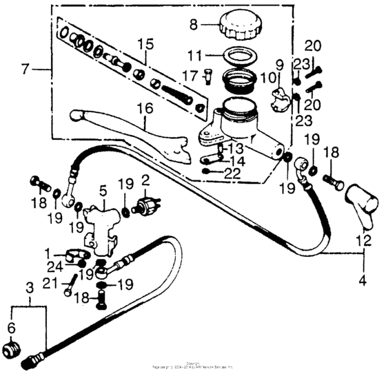 Master cylinder + brake hose