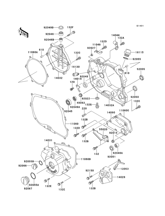KLX300R Engine cover(s)(1 / 2)