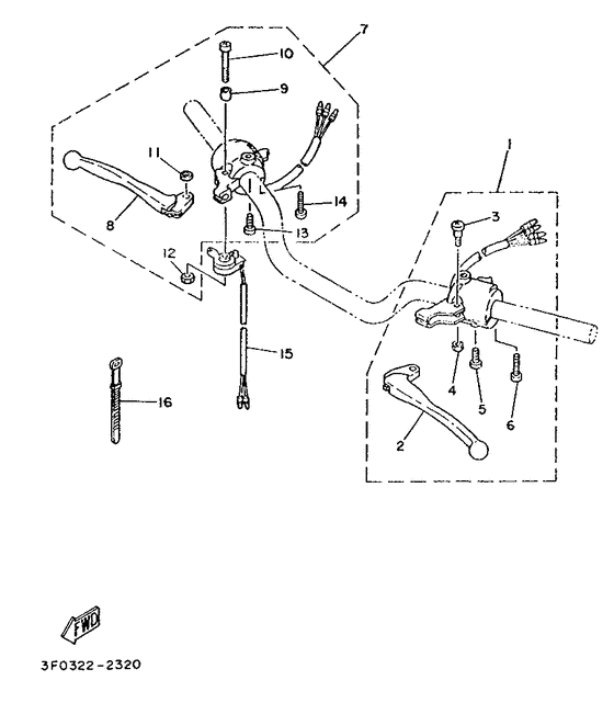 Handle switch. lever