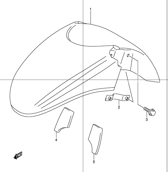 GSF1200S Переднее крыло