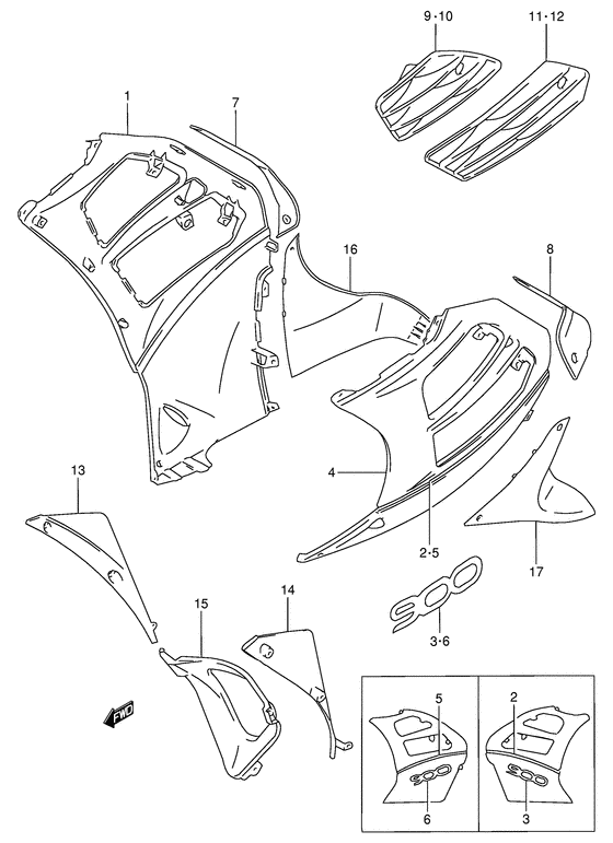 RF900 Under cowling body