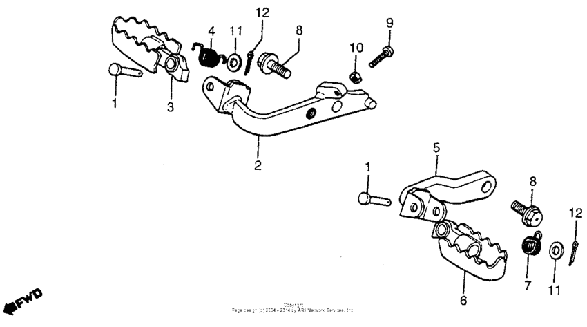 XR500 Footpegs