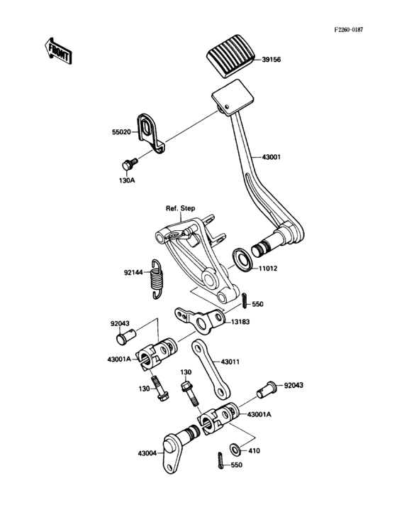VN1500 Педаль тормоза
