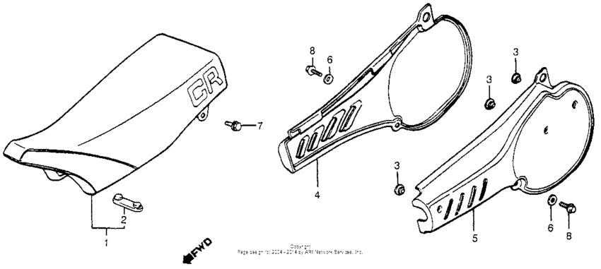 CR480 Seat + side cover 83
