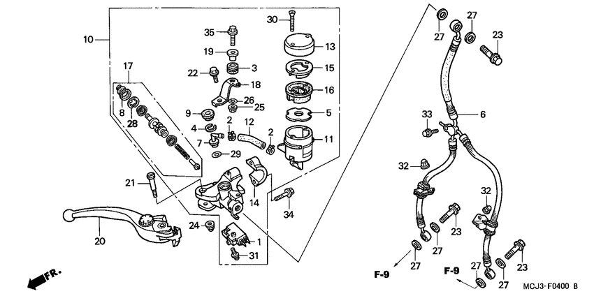 Fr. brake master cylinder