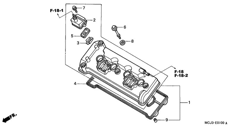 CBR900RR Крышка головки цилиндров