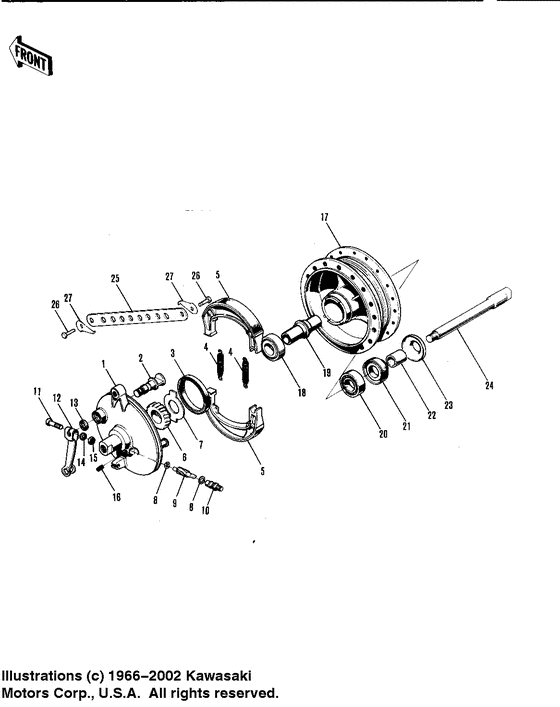 Front hub/brake