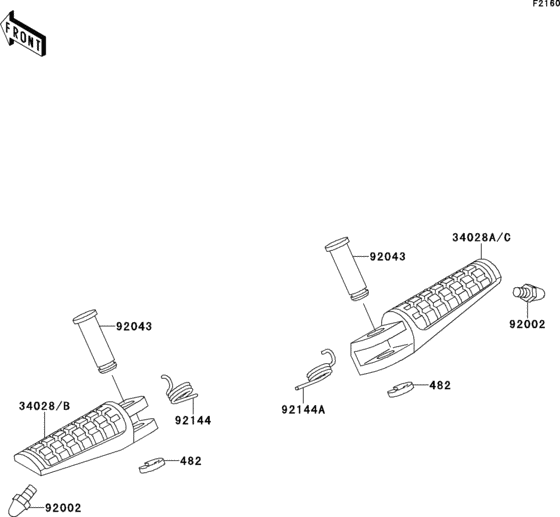 ZX750 Подножки