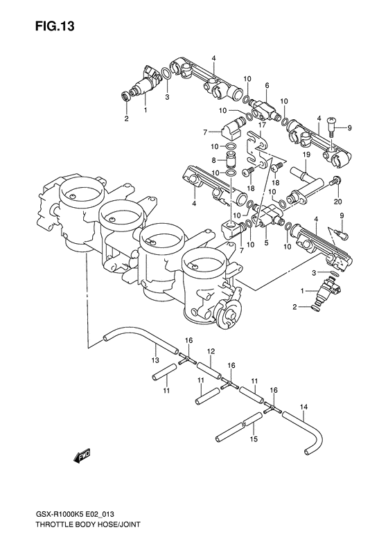 Throttle body hose/joint