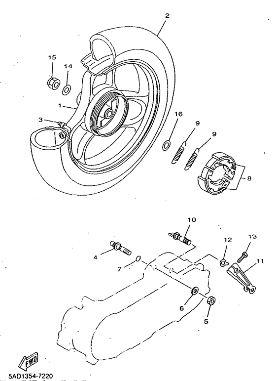 YN50 Переднее колесо