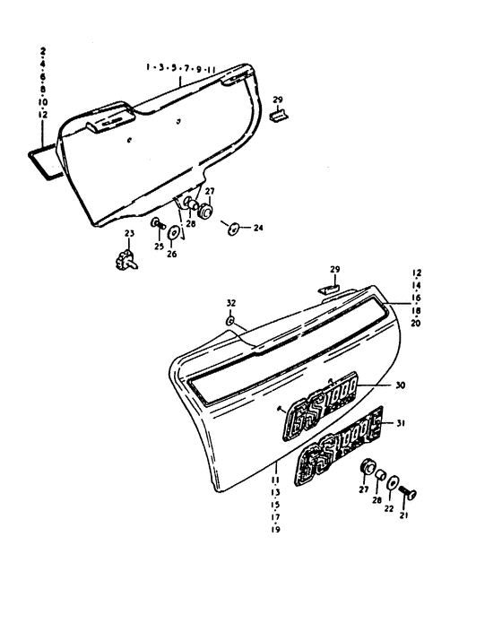 GS1000 Обтекатель задний