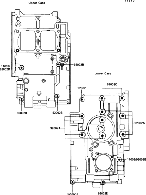 EX250 Болты крепления картера