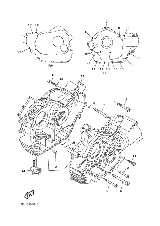 BT1100 Картер двигателя