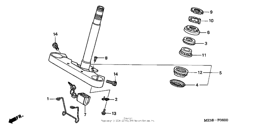 VF750C Траверса нижняя
