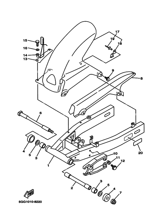 TDM850 リヤアーム