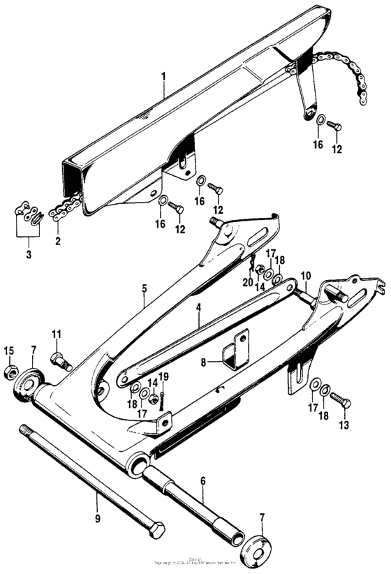 Swingarm + chain case