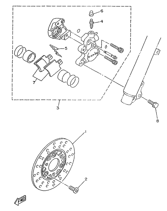 Front brake. caliper