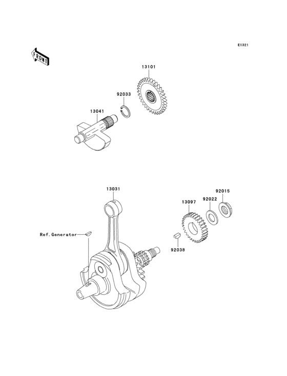 KLX300R Коленвал