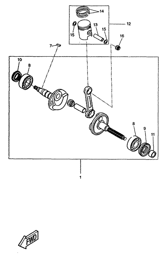 CW50 Коленвал и поршень