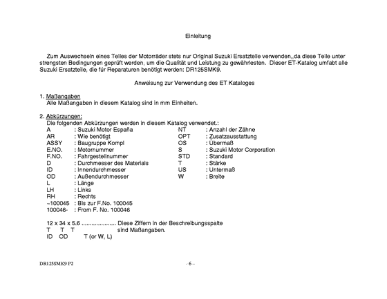DR125 Catalog preface
