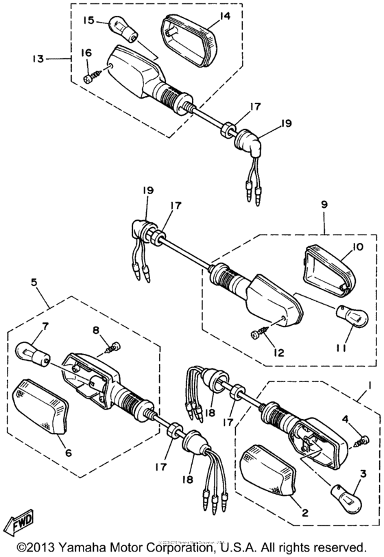 TW200H Поворотники