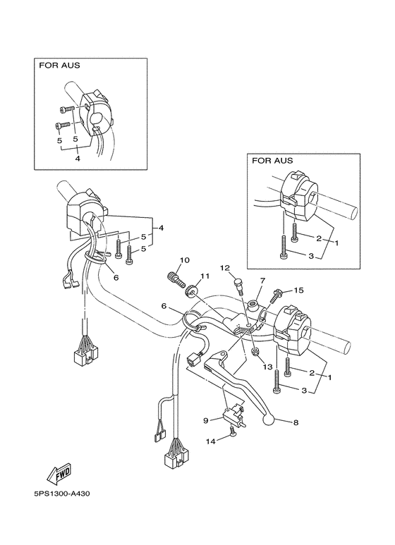 TDM900 Handle switch. lever