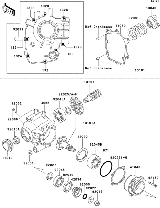 Front bevel gear(1/2)
