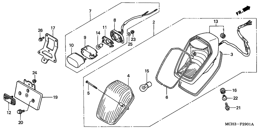 Taillight unit ass`y