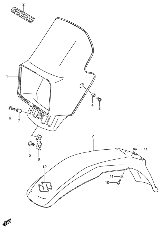 Headlamp cover  front fender