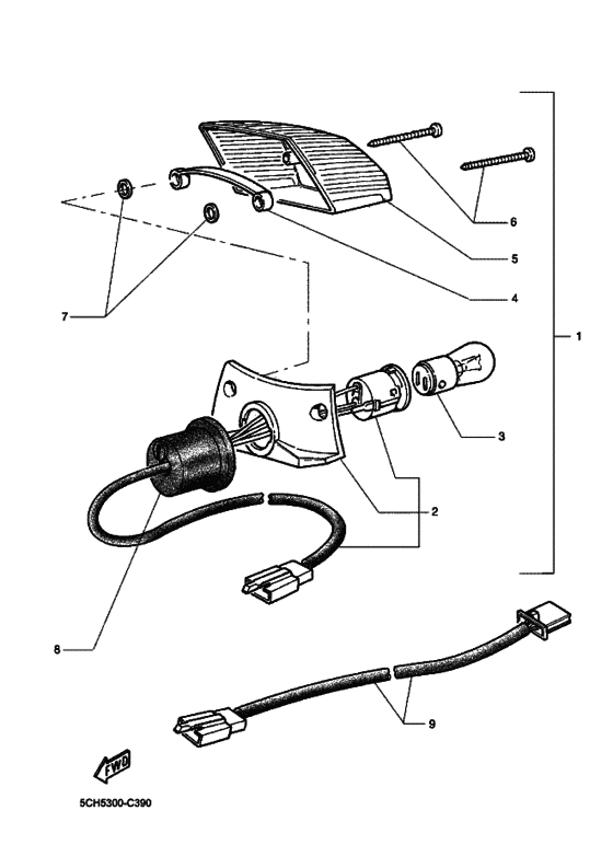 TT600RE Taillight unit ass`y