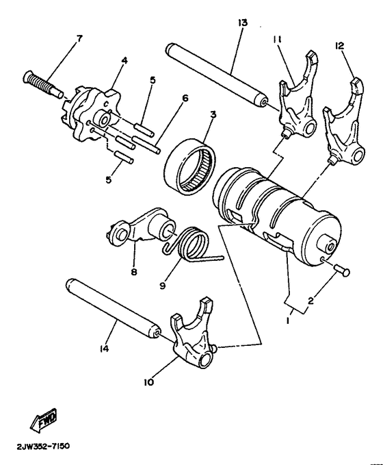 Shift cam. fork