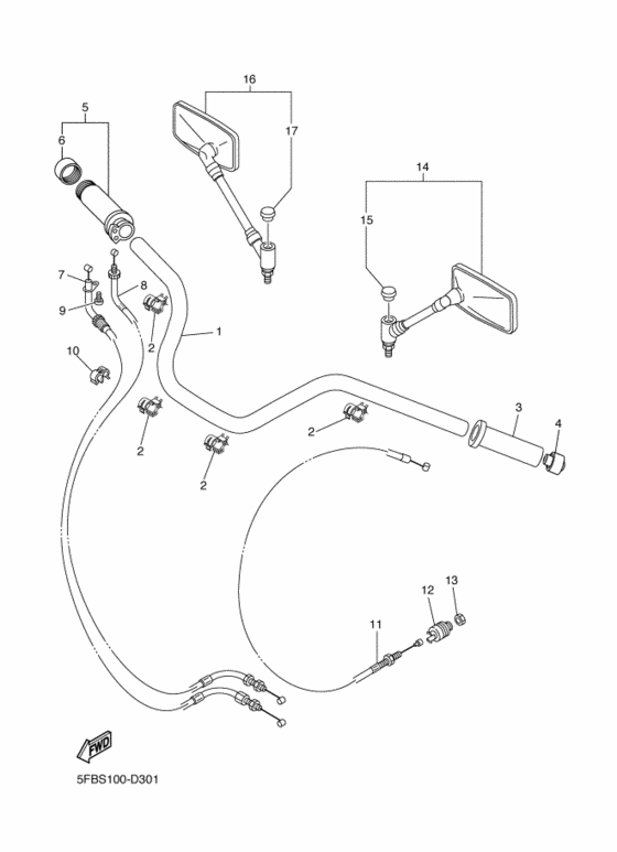Steering handle & cable