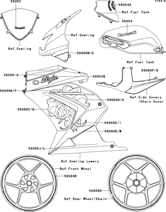 EX250 Decals(1 / 2)(ebony)(jafa)(ca,us)