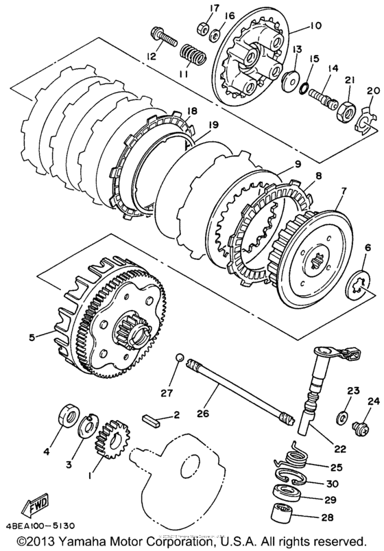 XT225H Сцепление