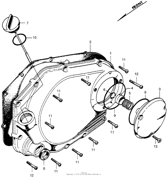 SL350 Крышка картера правая