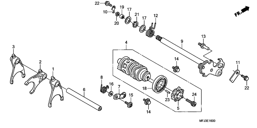 CBR600RR (ABS) Вилка переключения передач