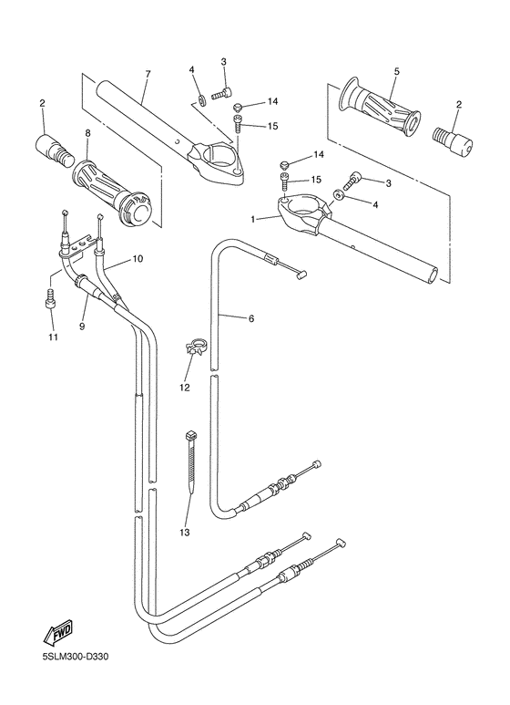 Steering handle & cable