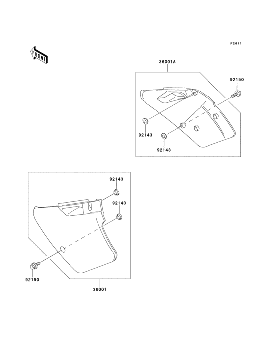 KX125 Боковые обтекатели