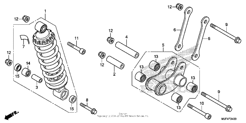 CTX700N DCT Задние амортизаторы