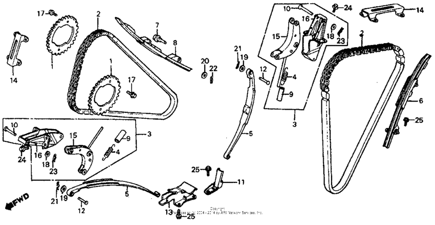 VF700C Cam chain + tensioner