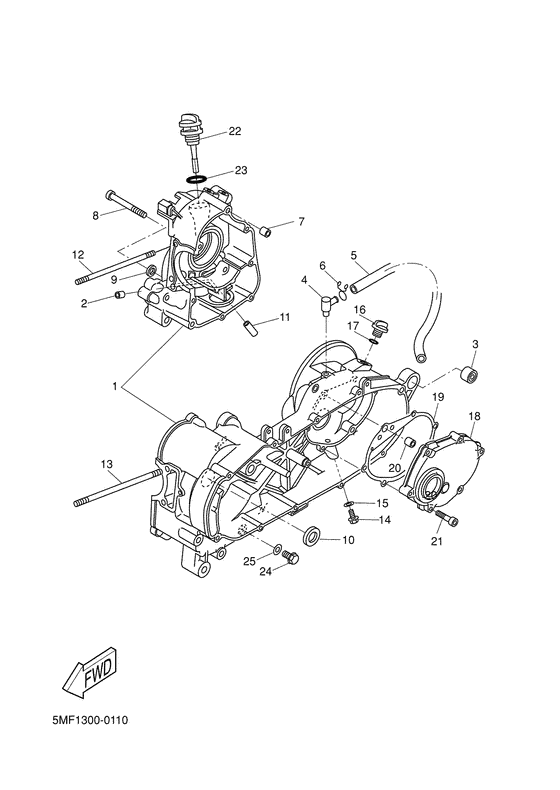 XN150 Картер двигателя