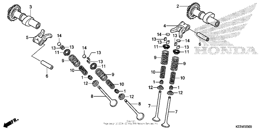  Распределительный вал и клапана