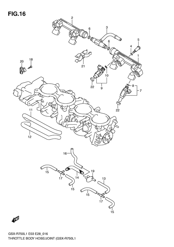 Throttle body hose/joint