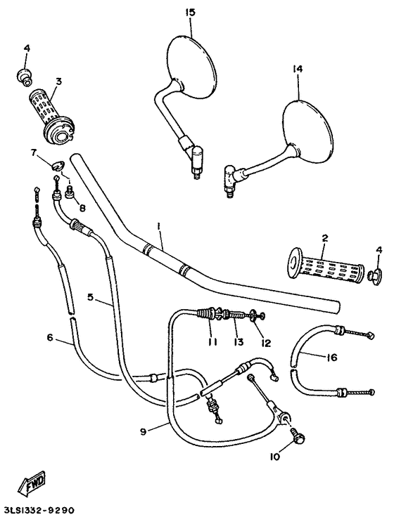 Steering handle. cable