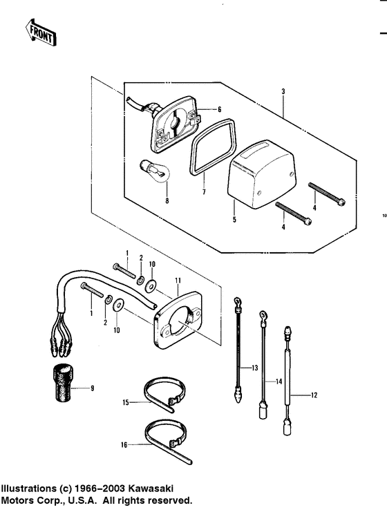 Taillight/chassis electrical equipment