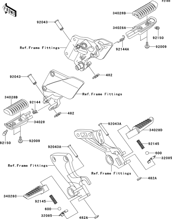 ZX1200 Подножки