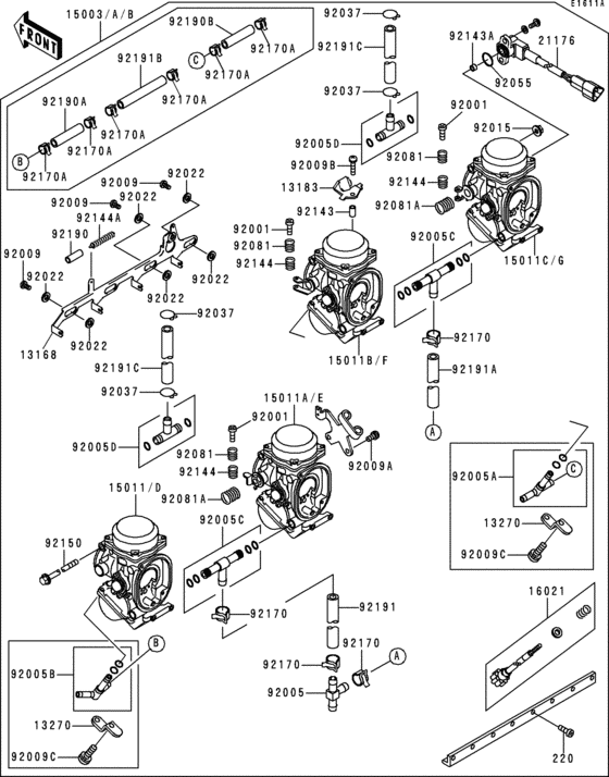 ZX900 Carburetor(1 / 3)(-zx900ce026341)